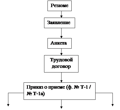 Документирование приема на работу, Документирование трудовых отношений при приеме на работу - Документирование трудовых отношений